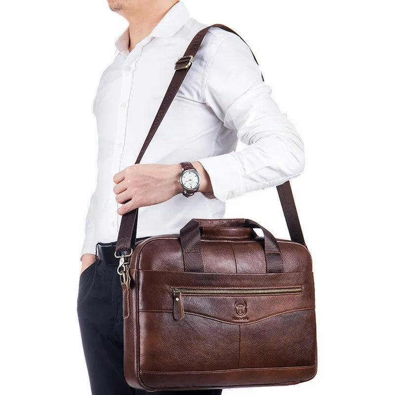 BullCaptain Premium Large Leather Bag