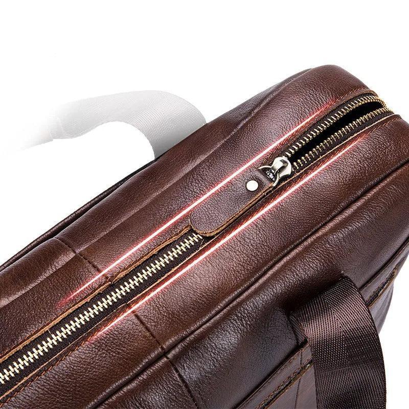 BullCaptain Premium Large Leather Bag