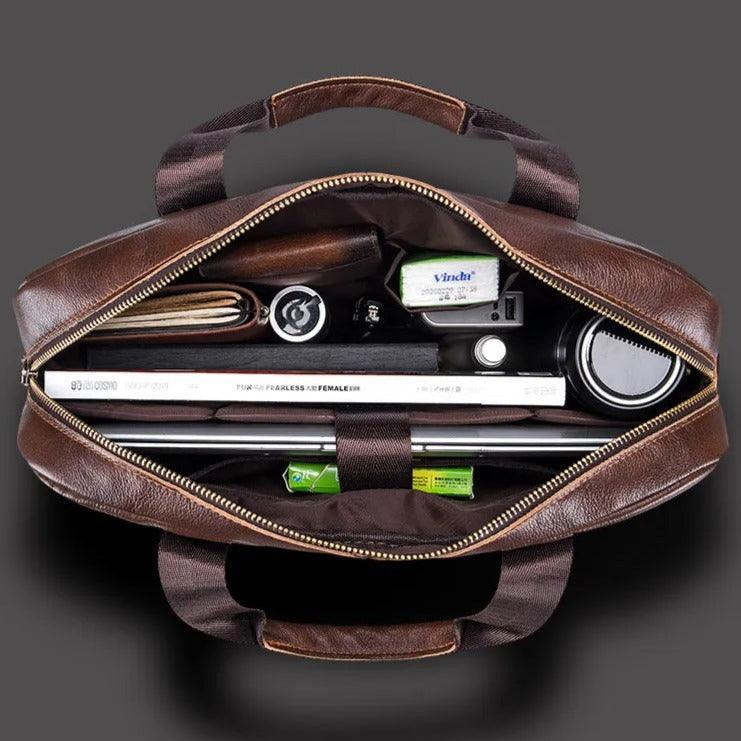 BullCaptain Premium Large Leather Bag