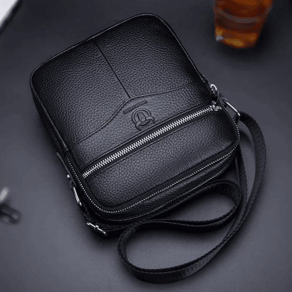 BullCaptain Executive Leather Crossbody Bag