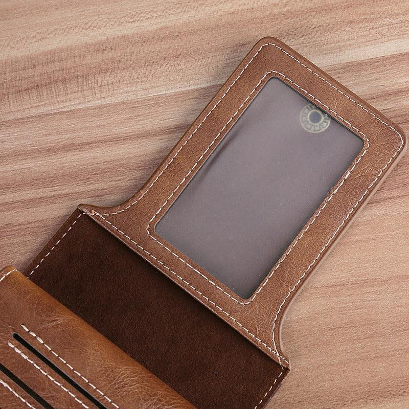 Ziper Protection Leather Wallet