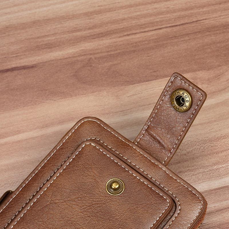 Ziper Protection Leather Wallet