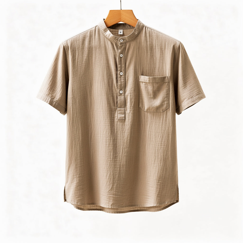 Vintage Henley Premium Linen Shirt