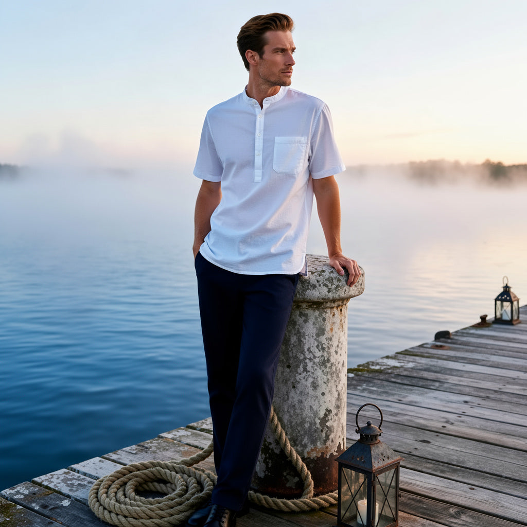 Vintage Henley Premium Linen Shirt