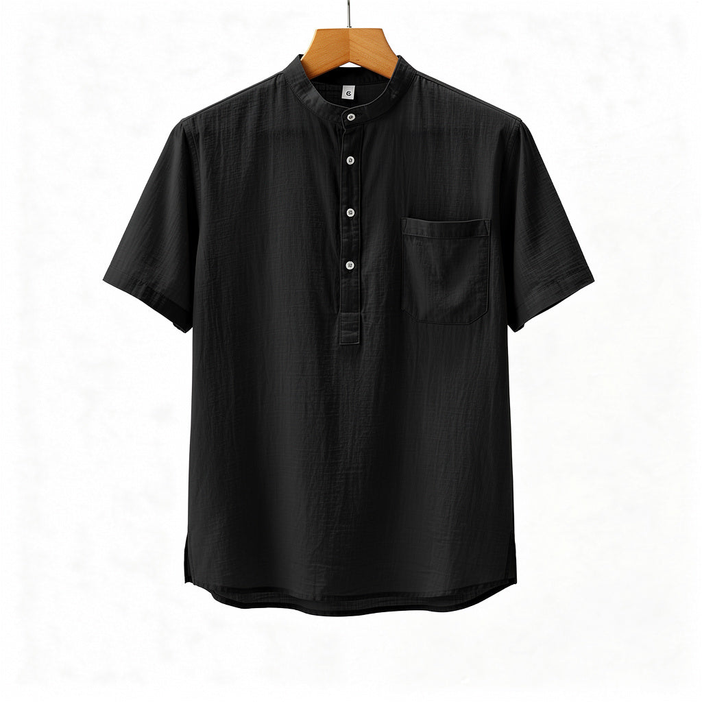 Vintage Henley Premium Linen Shirt