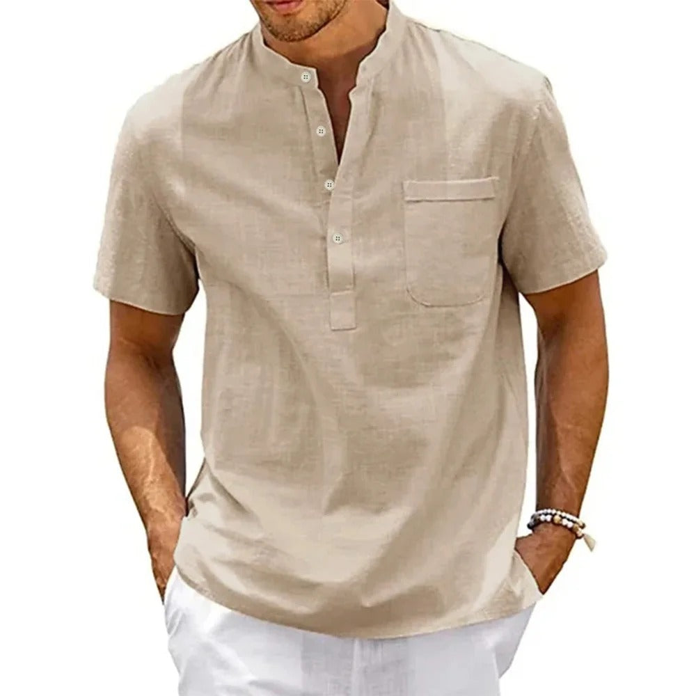 Vintage Henley Premium Linen Shirt