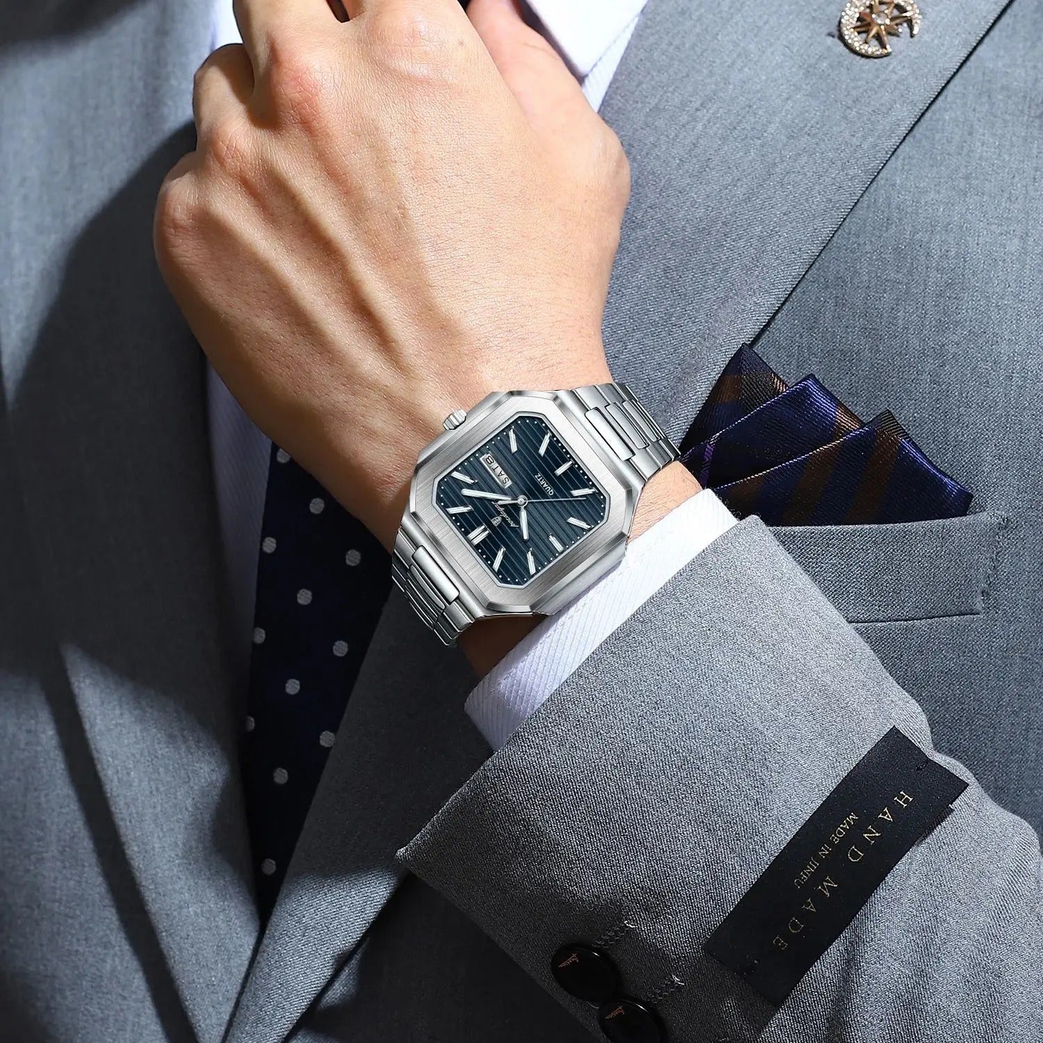 Poedagar Square Luxury Men's Watch