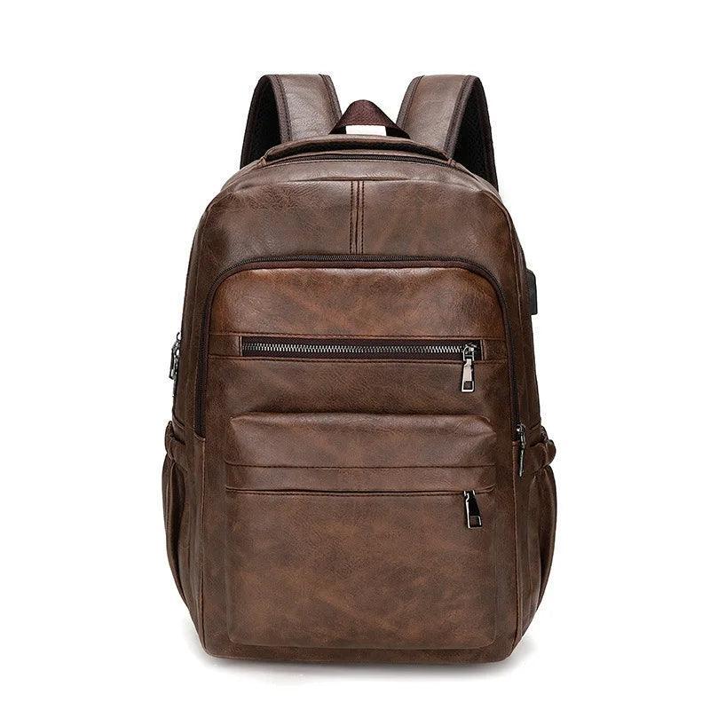 Compact Leather Backpack