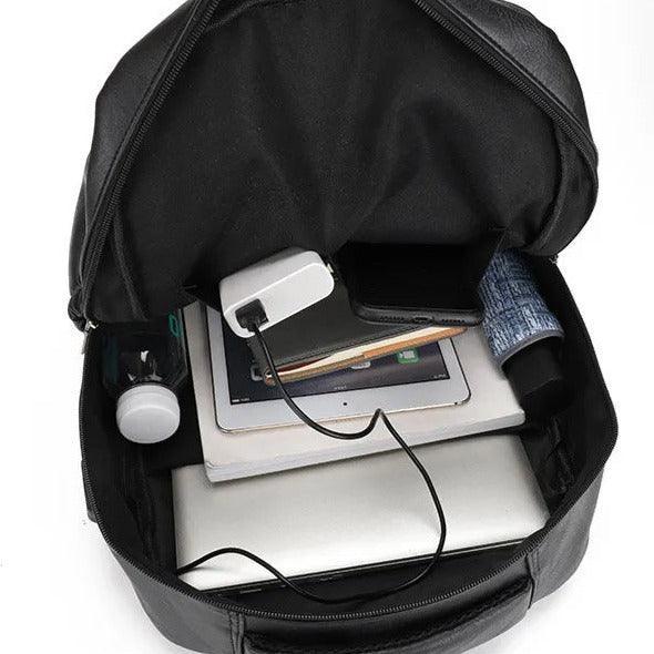 Compact Leather Backpack