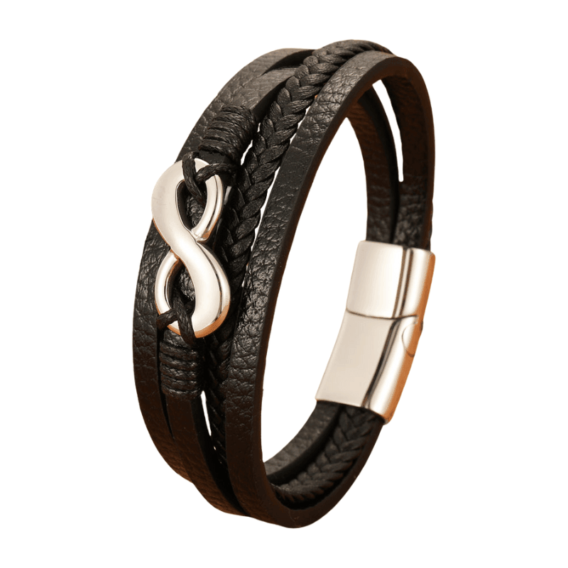 Infinity Leather Bracelet