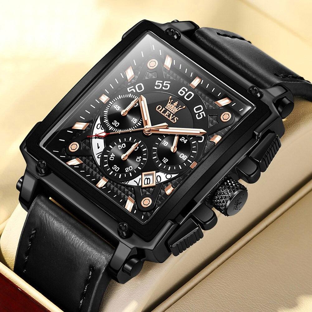 Olevs Modern Styles Leather Strap Watch