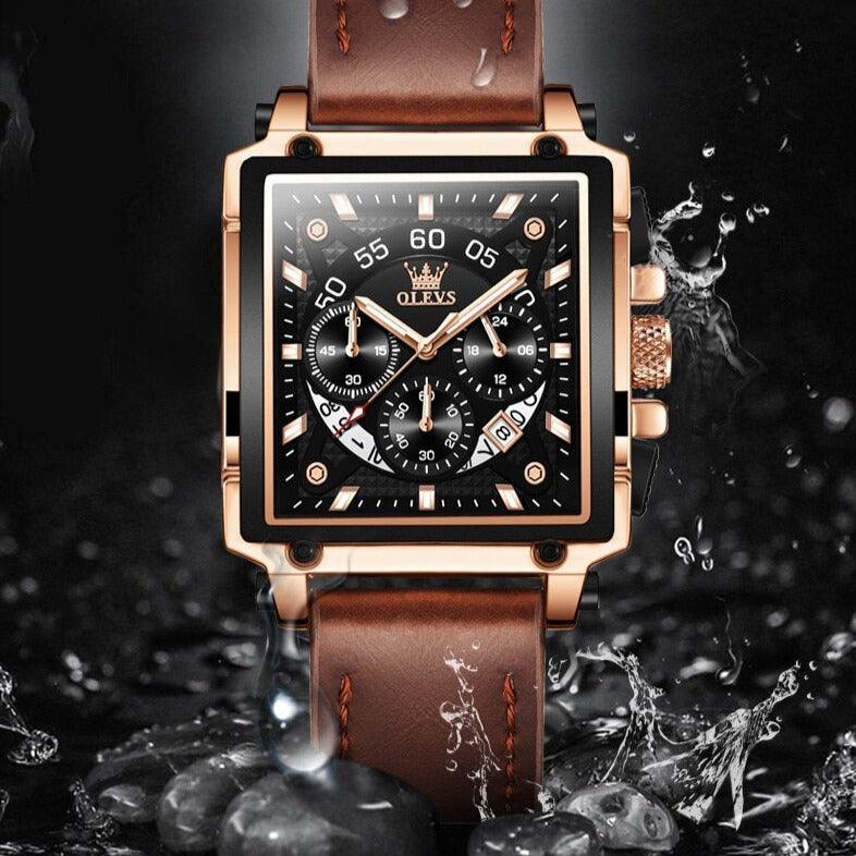 Olevs Modern Styles Leather Strap Watch