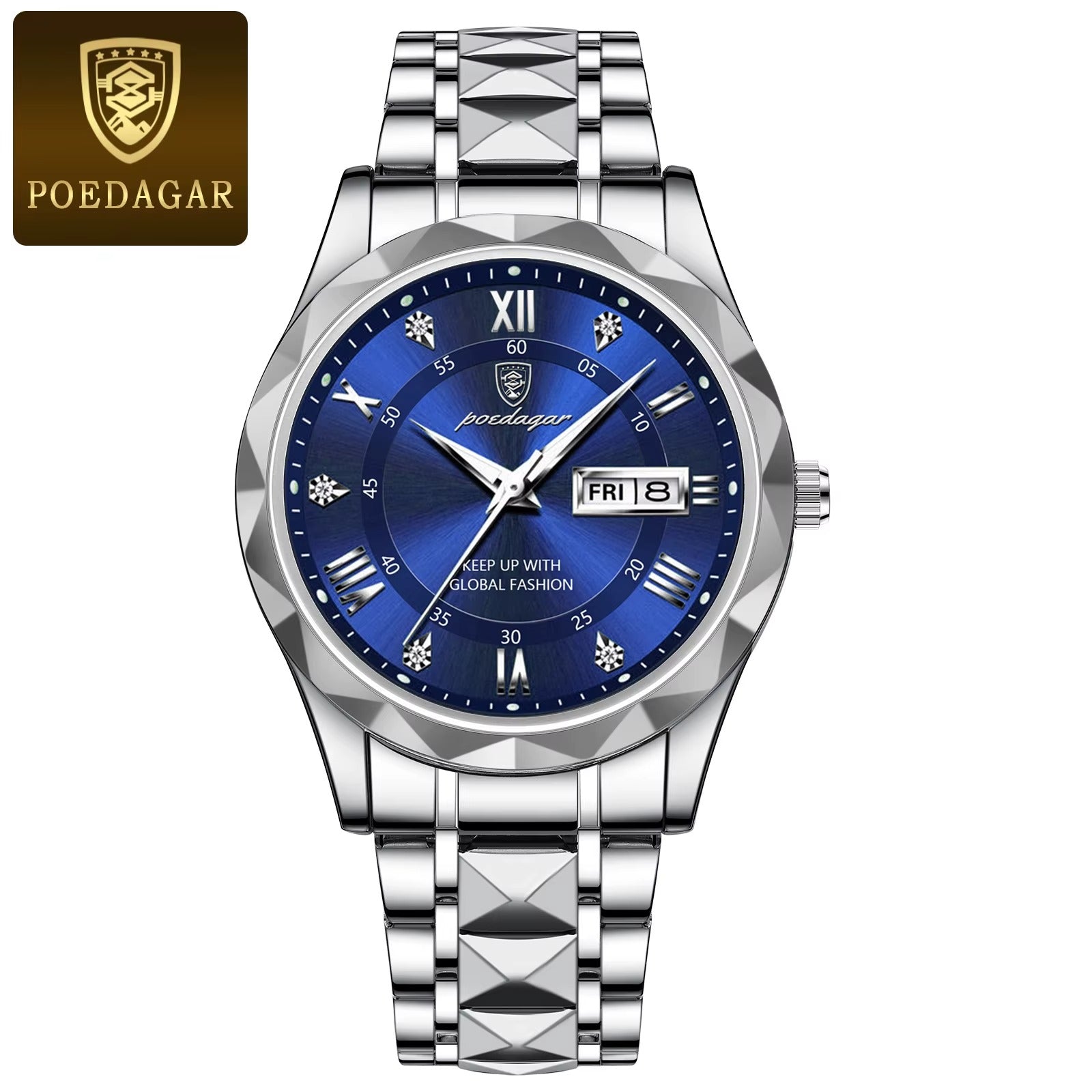 Poedgar Royal Silver Stainless Steel Watch