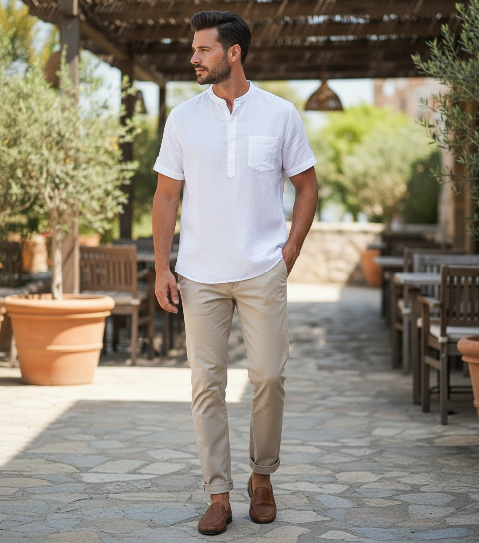 Tavros Summer Henley Shirt