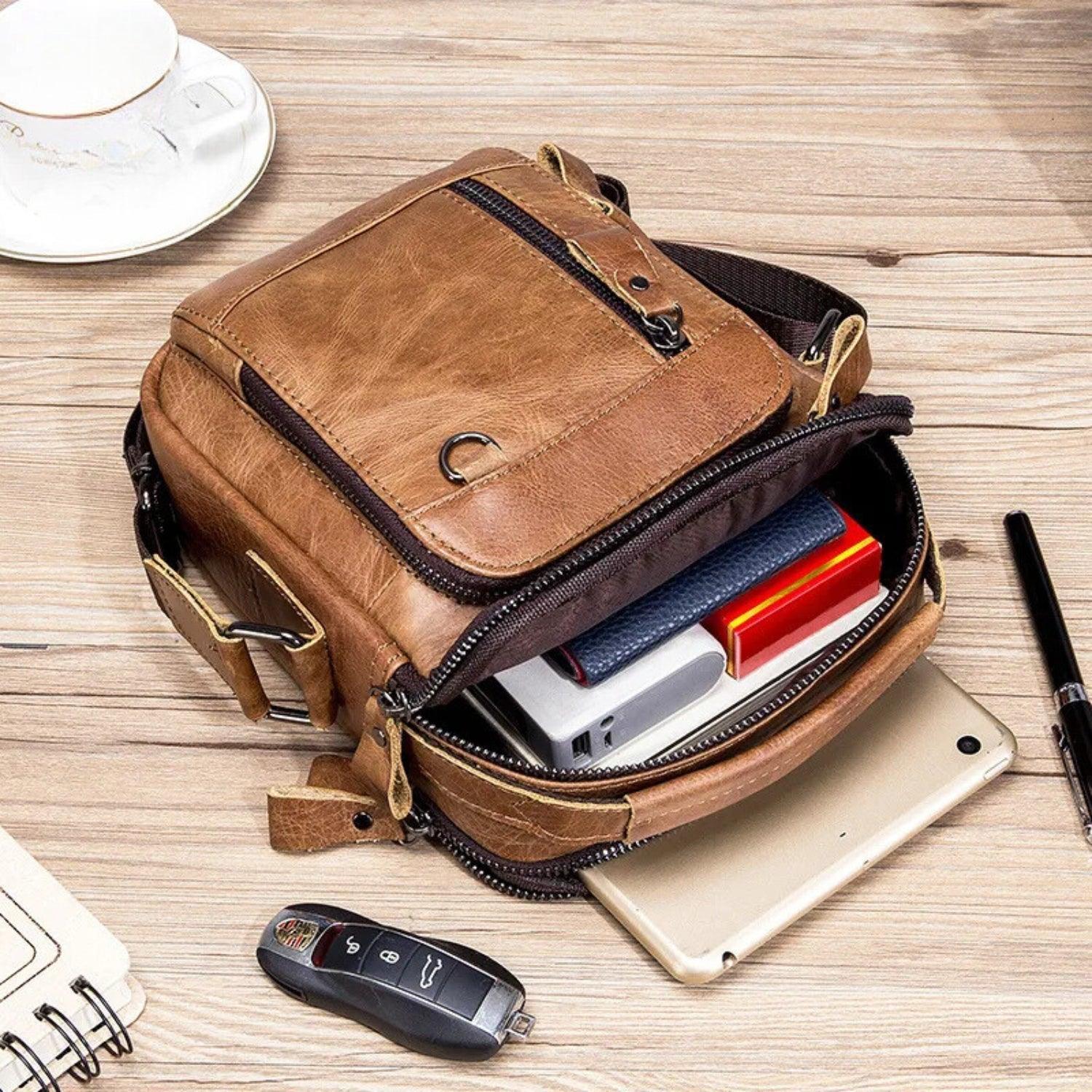 Tavros Modern Leather Crossbody Bag