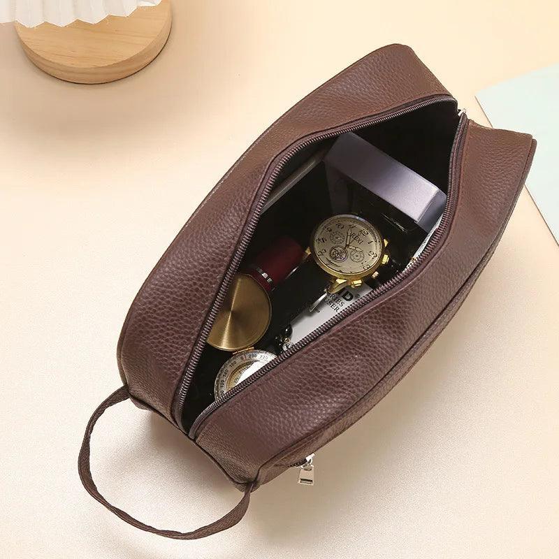 Tavros Essence Leather Toiletry Bag