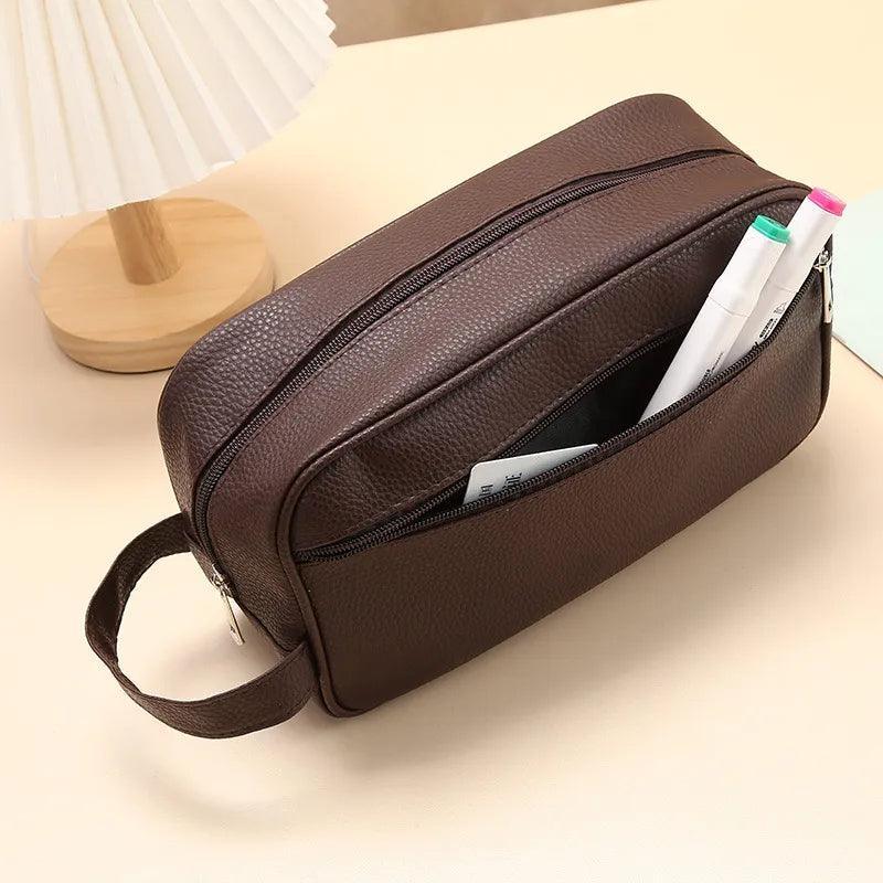 Tavros Essence Leather Toiletry Bag