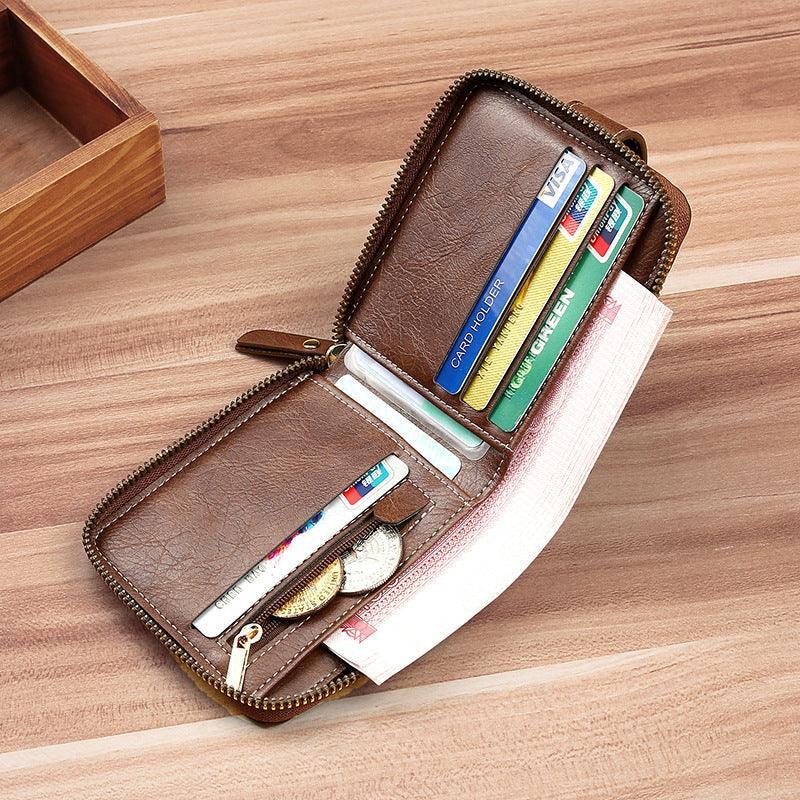 Tavros Ziper Protection Leather Wallet