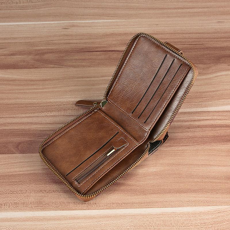 Tavros Ziper Protection Leather Wallet
