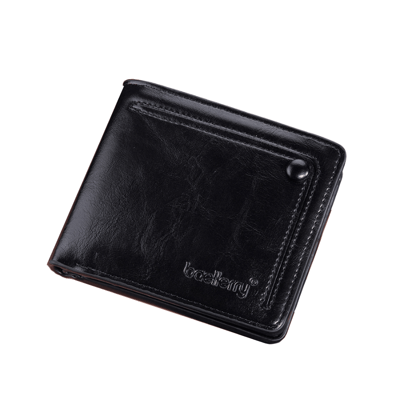 Tavros Modern Black Leather Wallet