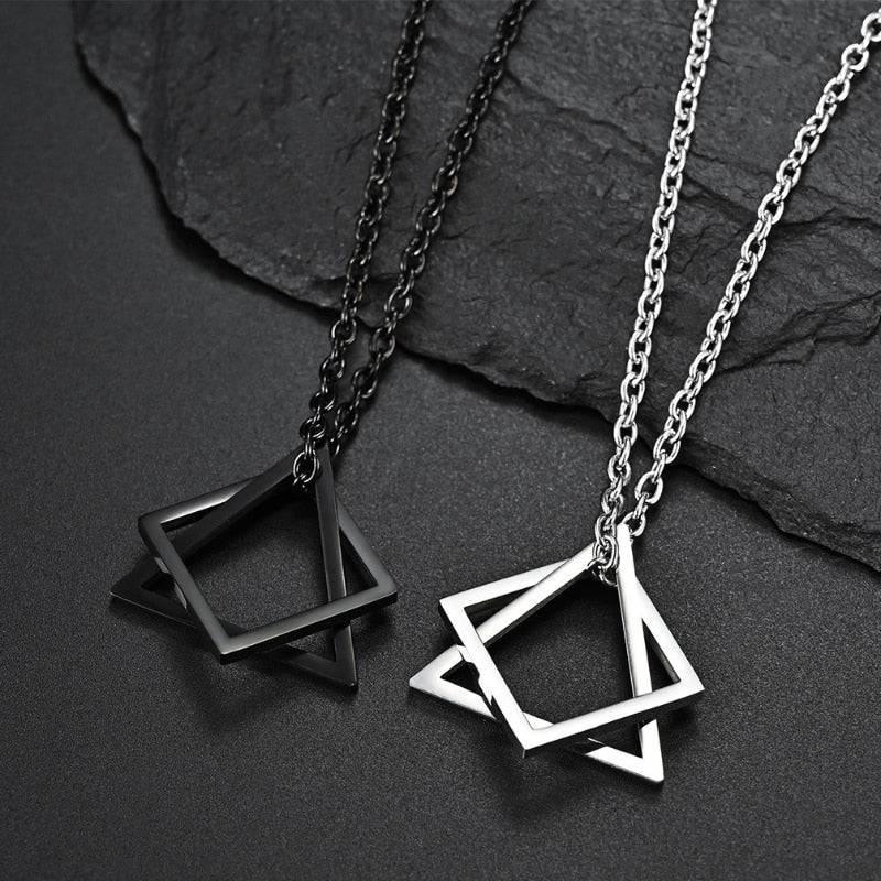 Tavros Geome Stainless Steel Necklace