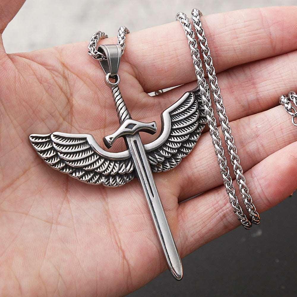 Tavros Divine Sword Stainless Steel Necklace