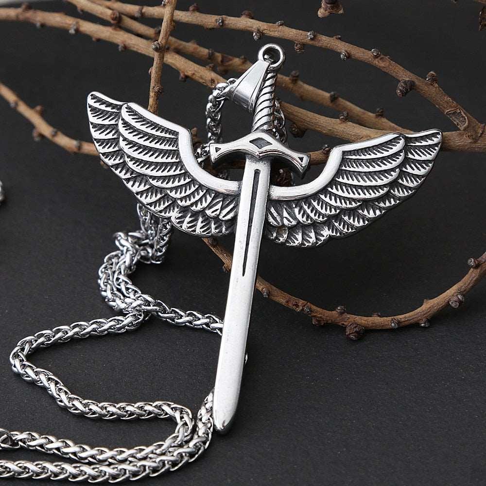 Tavros Divine Sword Stainless Steel Necklace