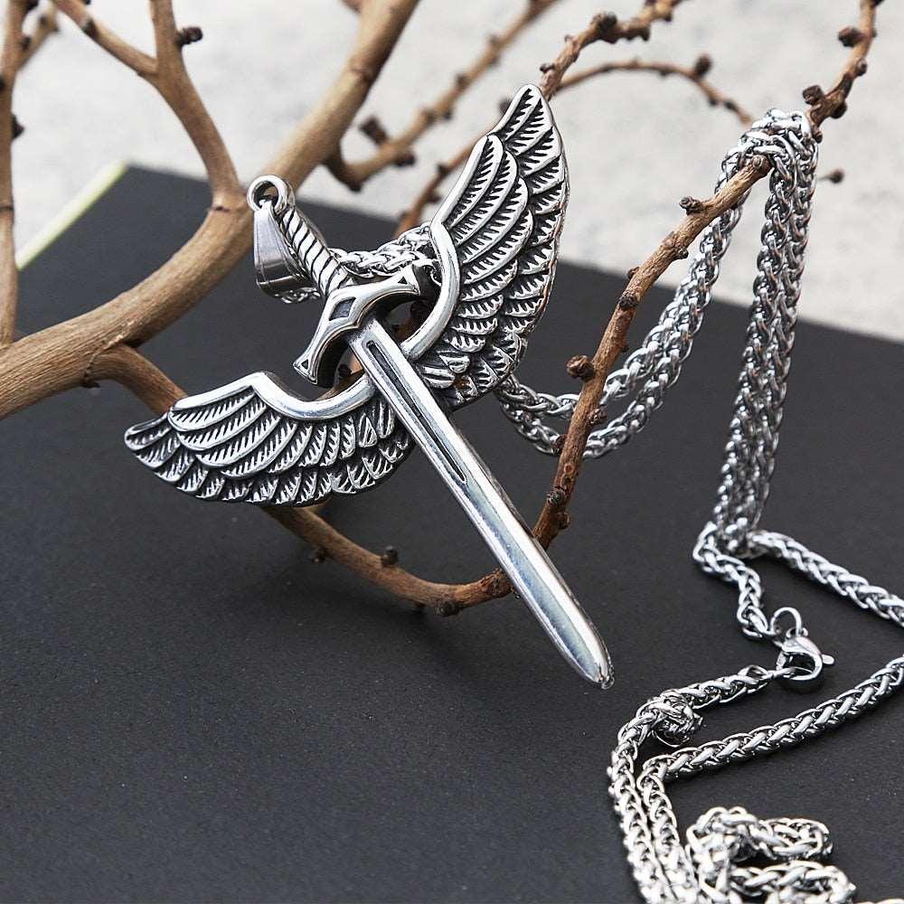 Tavros Divine Sword Stainless Steel Necklace