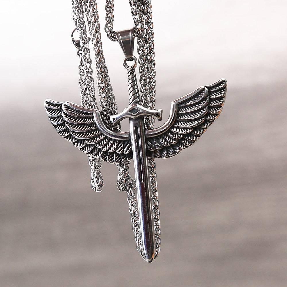 Tavros Divine Sword Stainless Steel Necklace