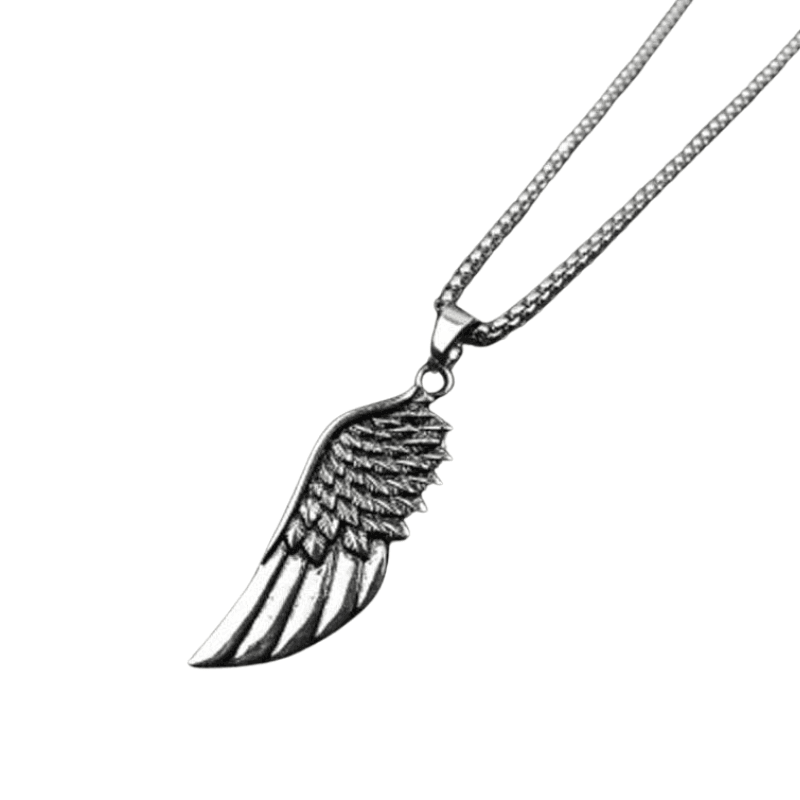 Tavros Silver Feather Necklace