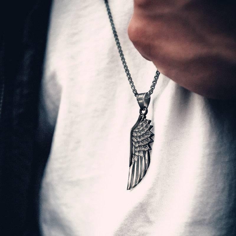 Tavros Silver Feather Necklace