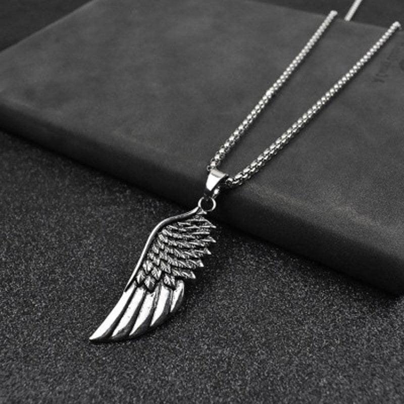 Tavros Silver Feather Necklace