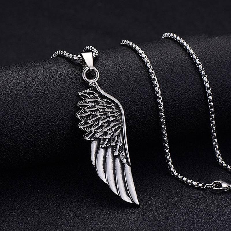 Tavros Silver Feather Necklace