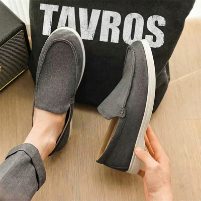 Buyer showing the Heritage Suede Loafers