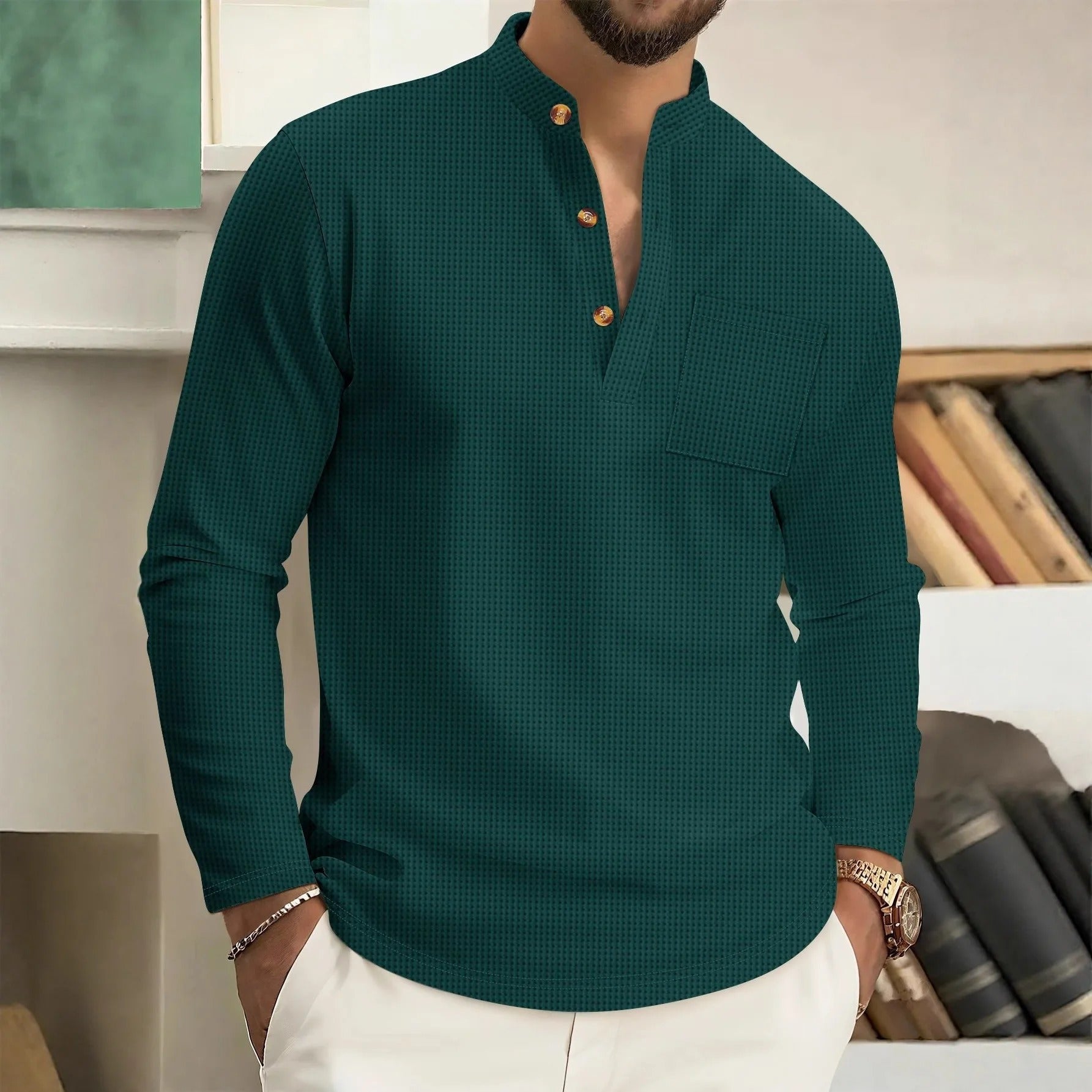 Premium Textured Long Sleeve Shirt