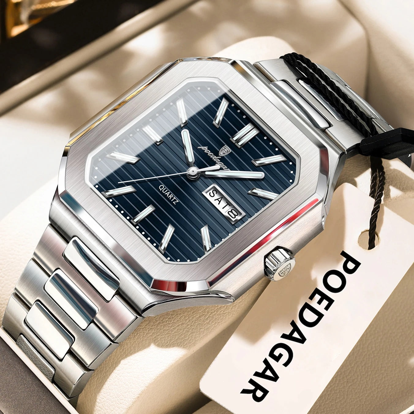 Poedagar Square Luxury Men's Watch