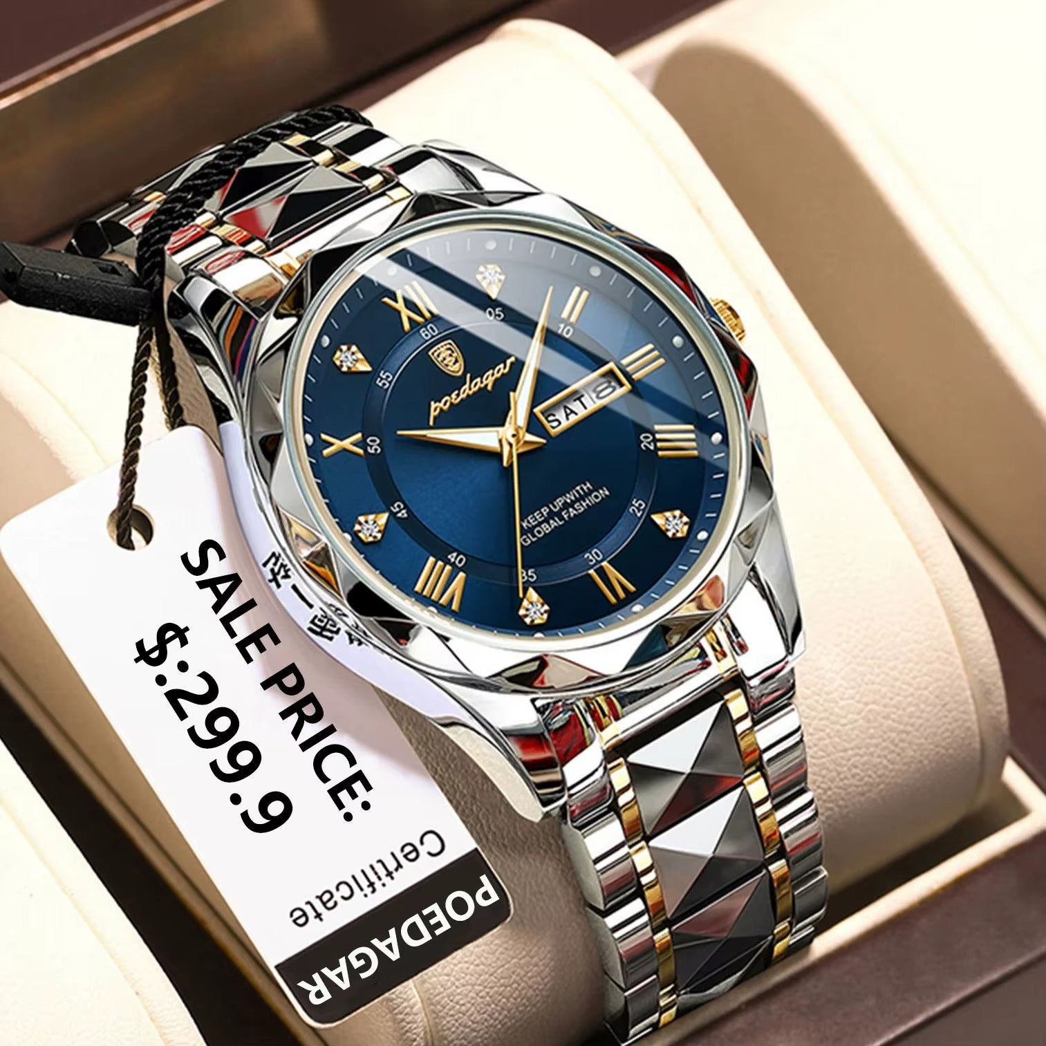 Poedgar Royal Silver Stainless Steel Watch