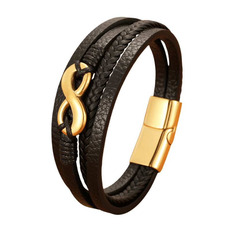 Tavros Infinity Leather Bracelet
