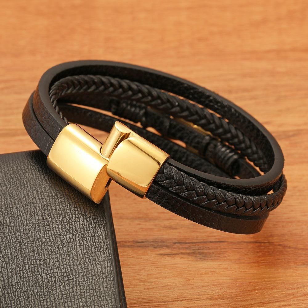 Tavros Infinity Leather Bracelet