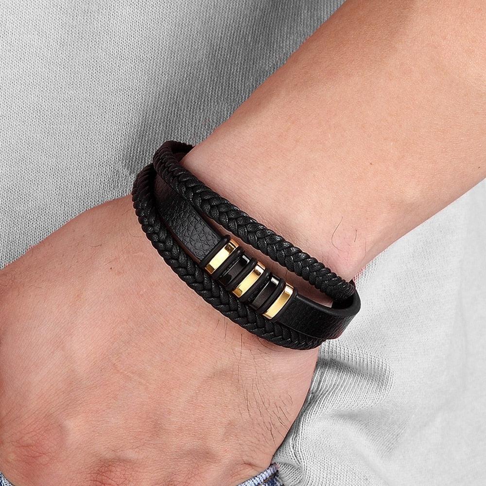 Tavros Leather Elegance Bracelet
