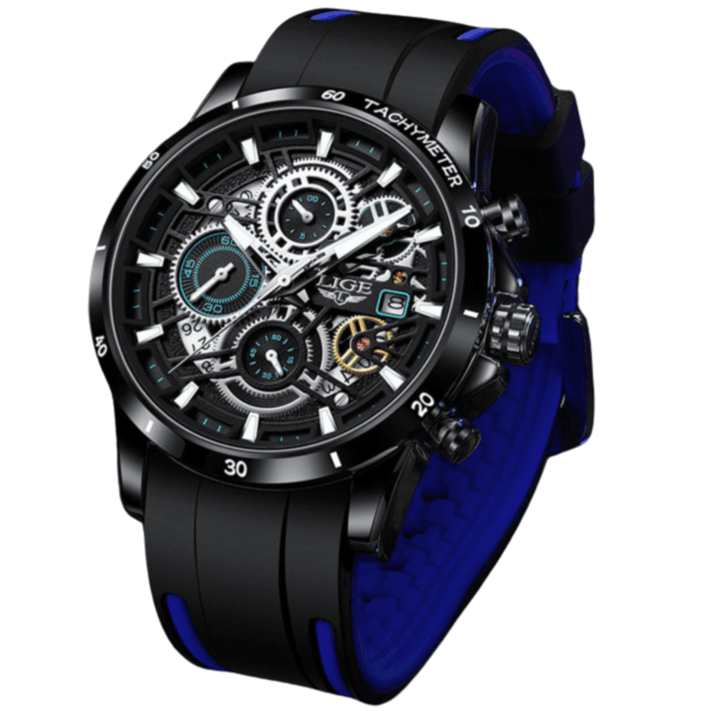 Tavros Black Blue Watch