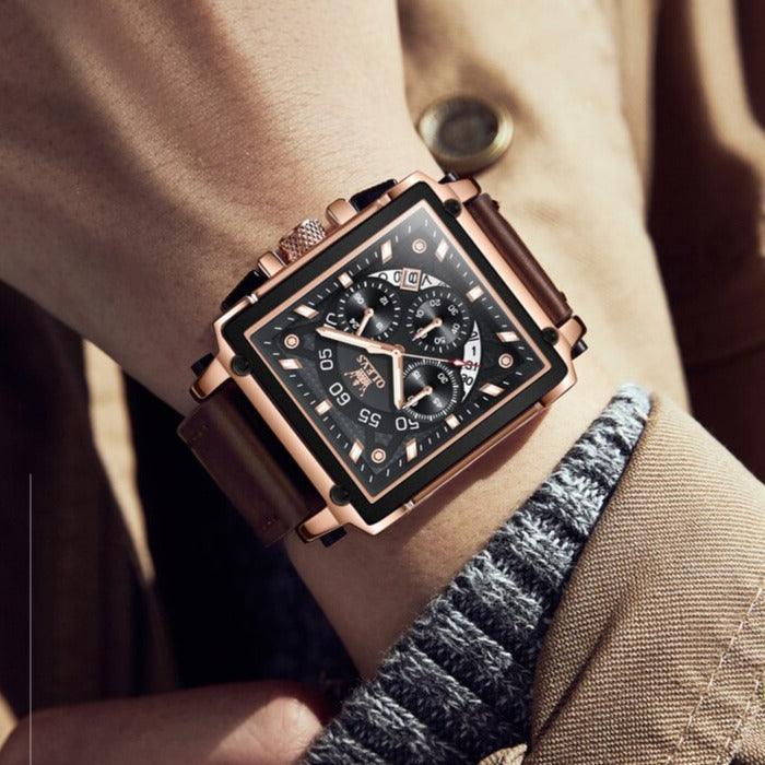 Tavros Modern Styles Leather Strap Watch