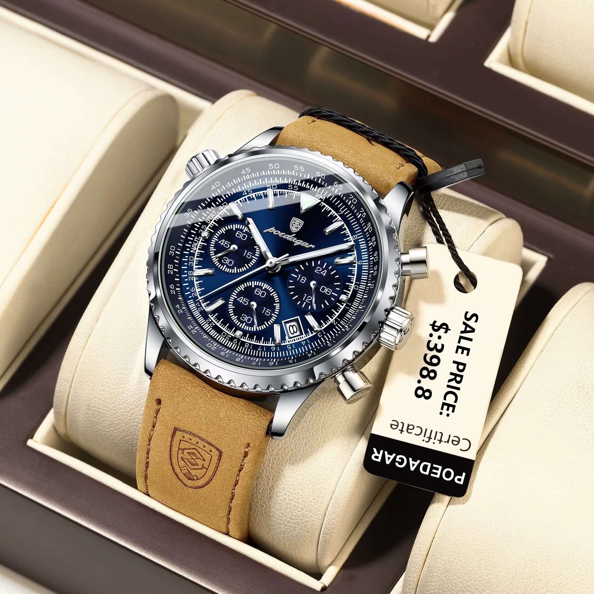 Poedagar LuxChrono Waterproof Men's Watch