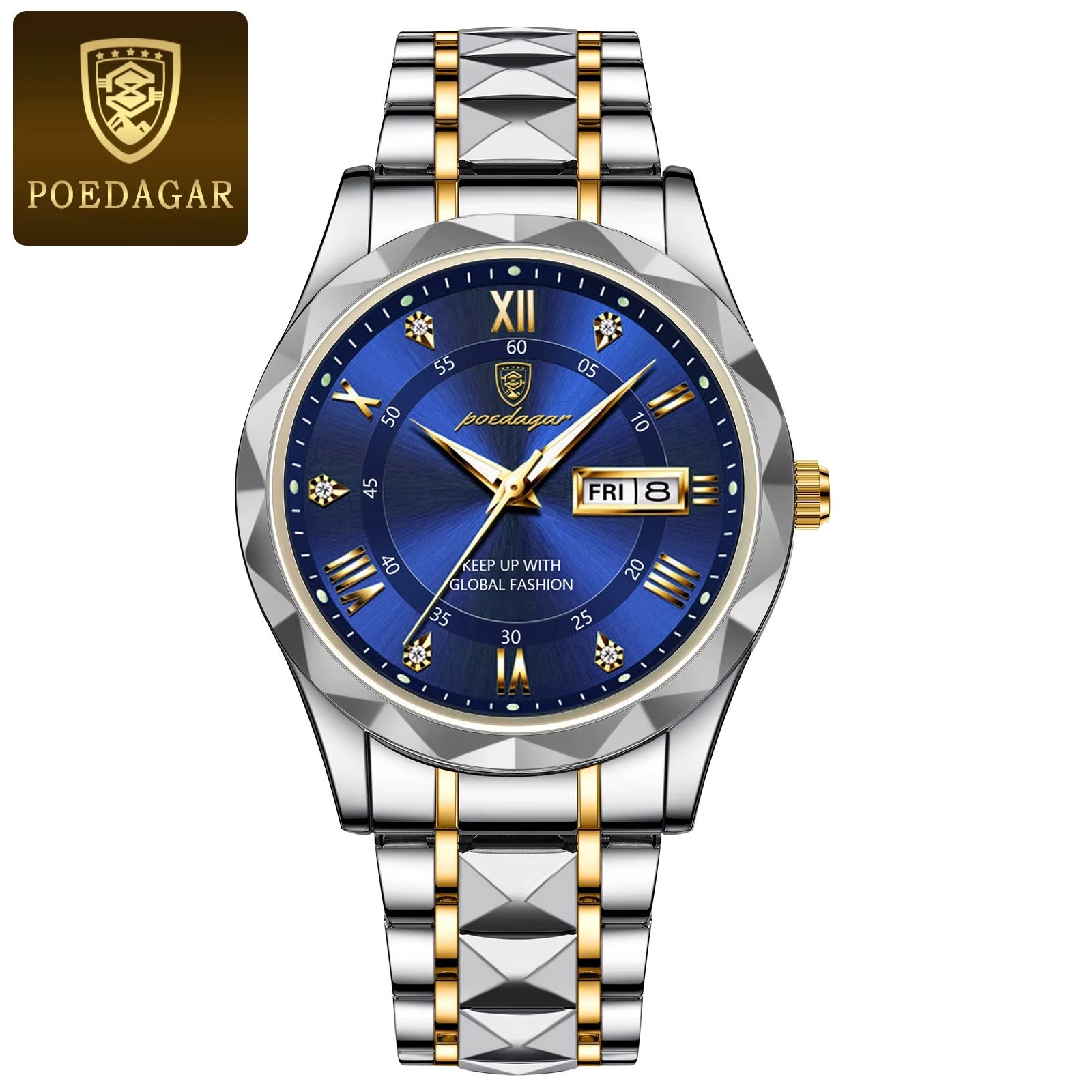 Poedgar Royal Silver Stainless Steel Watch
